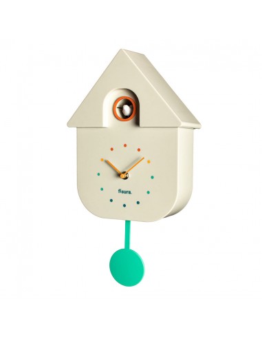 Reloj de cuco blanco con dial multicolor – Fisura